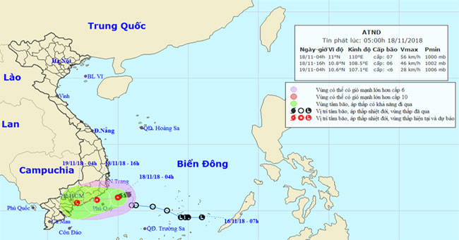 Typhoon Toraji weakened into a tropical depression