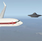 UFO flying on a plane in Canada