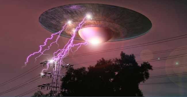 UFO glowing on the world's most mysterious military base