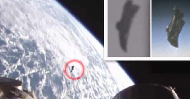 UFO hovering near the International Space Station?