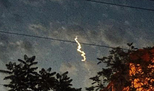 UFO light in the sky of China