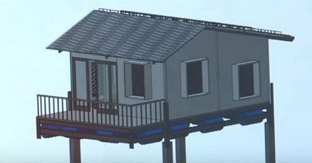 Unique 'amphibian' house is not afraid of flooding in the West