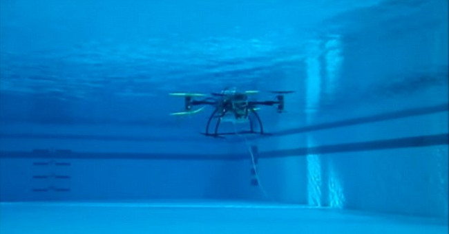 Unique drone just know how to fly ... swim