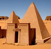 Unique pyramids are not located in Egypt
