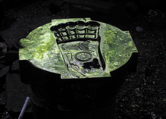 Unique sculpture on coal in Quang Ninh
