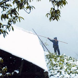 Unusual snow rain in Sapa