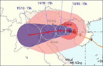 Urgently evacuate people during the night because of storm No. 10