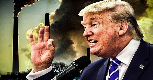 US President Donald Trump dismissed the view of human-induced climate change