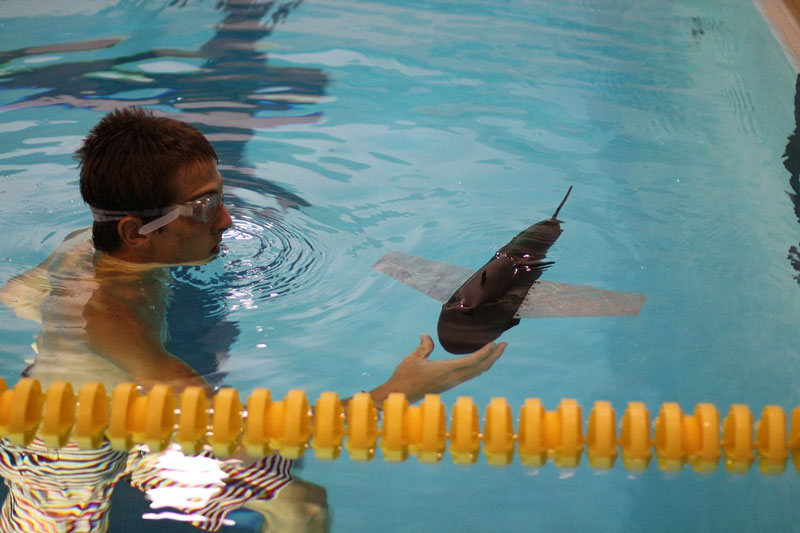 Use a robot to patrol the marine environment