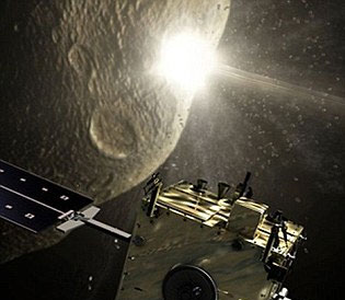 Use a spacecraft to change meteorites