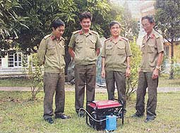 Use biogas to run a generator