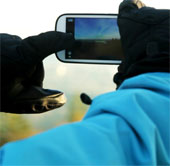 Use gloves on the touch screen