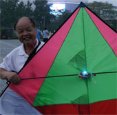 Use kite to measure the level of air pollution