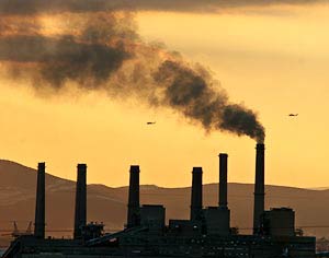 Use photosynthesis to recycle waste gas from power plants