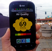 Use smartphone to read the pollution