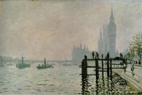 Using Monet's paintings to learn about the phenomenon of dirty gas pollution