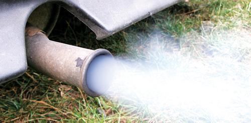 Utilizing exhaust gas from cars to generate electricity