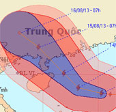 Utor storm tomorrow causes strong winds of 100km / h in the Gulf of Tonkin