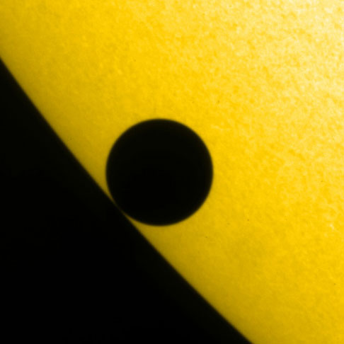 Venus glides across the sun