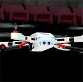 Video: 4-engine flying device, aerial photography