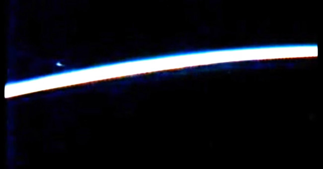 Video: Blue sphere glows near the ISS station