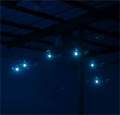 Video: Dance of the beautiful light of the drone