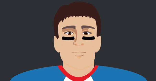 Video: Effect of black border painted under athlete's eyes