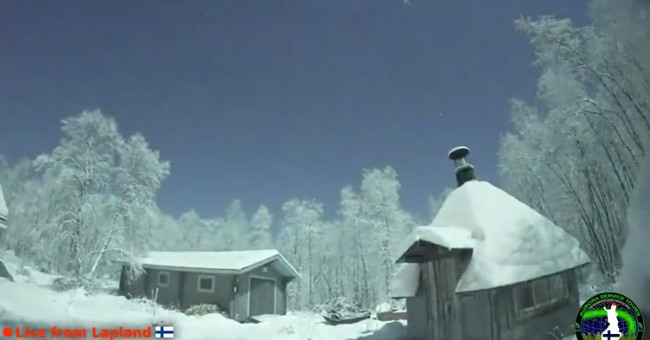 Video: Fire bridge makes Finland night sky bright as day