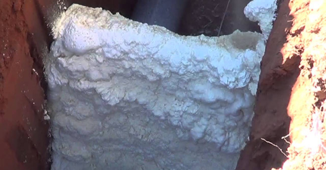 Video: Foam can lift more than 70 tons of concrete
