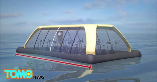 Video: Gym on the river running by human power