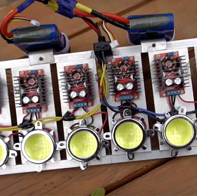 Video: Homemade super bright LED lights to capture night scenes, 34 times compact balls
