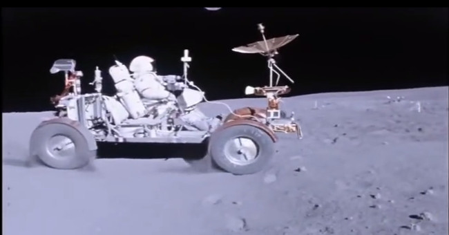 Video: NASA astronaut driving on the Moon in 1972