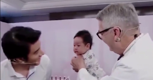 Video: Pediatrician with the secret to coaxing babies to stop crying for 30 seconds