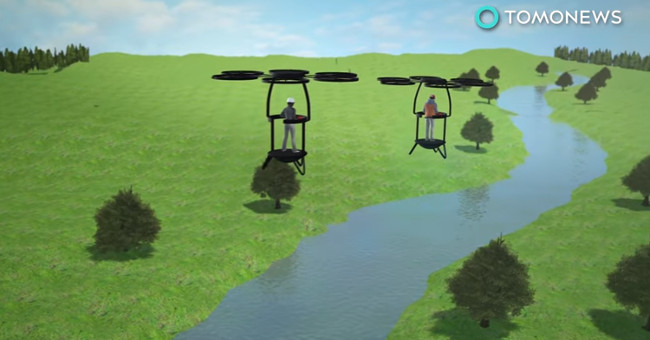 Video: Personal flying vehicles take off vertical