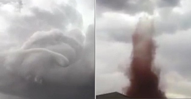 Video: Red dragon nozzle sweeps the Mexican townspeople thought to be the end of the world