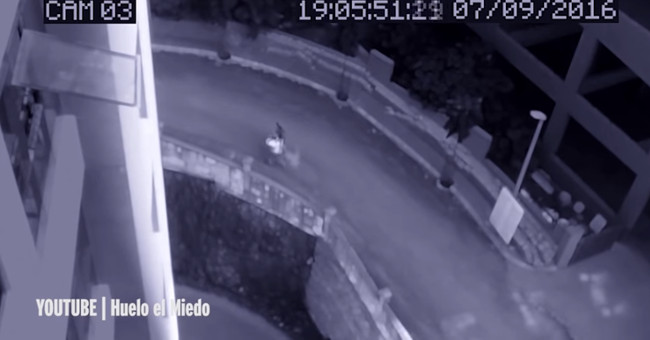 Video: Shadow white ghost suspiciously followed the couple in Spain
