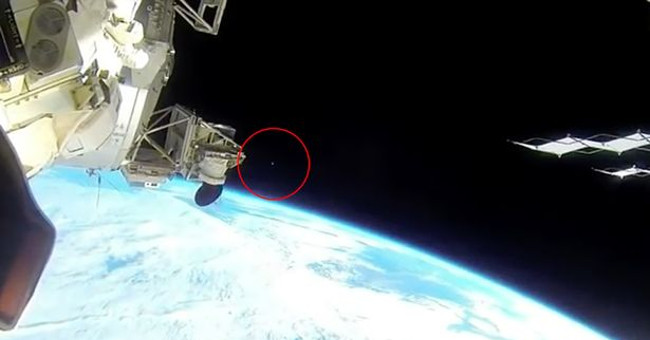 Video: Silver UFO soars through the International Space Station