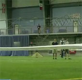 Video: Strange with a flying bicycle like a helicopter