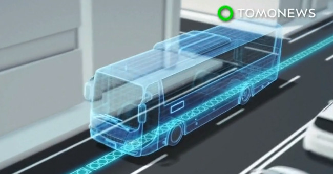 Video: Technology turns the road surface into a power source for buses
