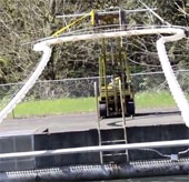 Video: Testing compressed air cannon to bring salmon to breeding ground