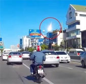 Video: The fireball glides through Thailand's sky during the day