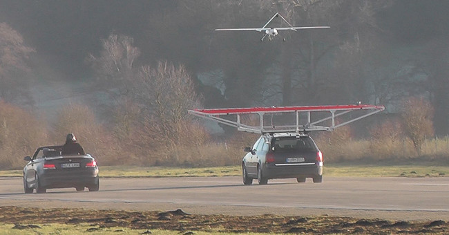 View the unmanned aerial vehicle in the car