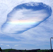 Virtual cloud holes in Australia sky