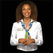 Virtual receptionist at the government office
