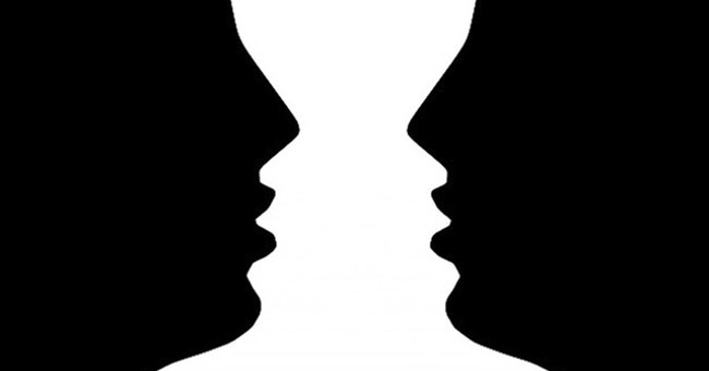Visual illusion 'brain pain' most: This picture is white, or black background?