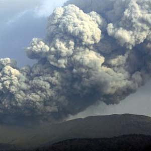 Volcanic dust raging in Japan