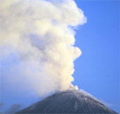 Volcano in the Russian Far East sprayed ash column 6km high