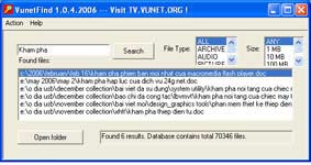 Vunet Find 1.0.4.2006 (VF) - Search for files in a flash!