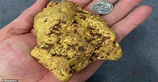 Wander on the field, suddenly picked up a 1.4kg gold piece