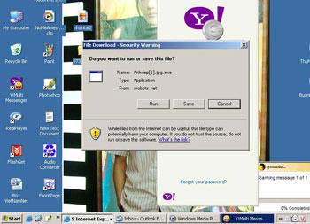 Warning new virus spread via Yahoo Messenger in Vietnam